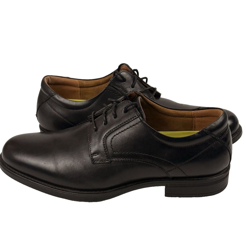 Florsheim Comfort Stretch Ortholite Men's Leather Dress Shoes Black Size 9.5 D